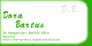 dora bartus business card